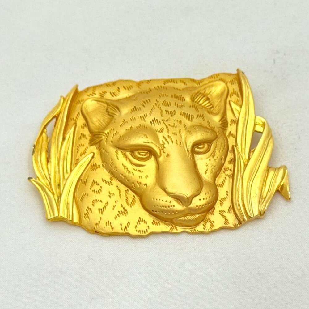 Vintage 1980s Parklane Large Wild Cat Brooch/Pin